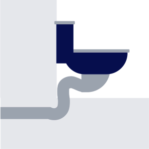 montering av avløpsrør til toalett tegningen viser til et vanlig toalett