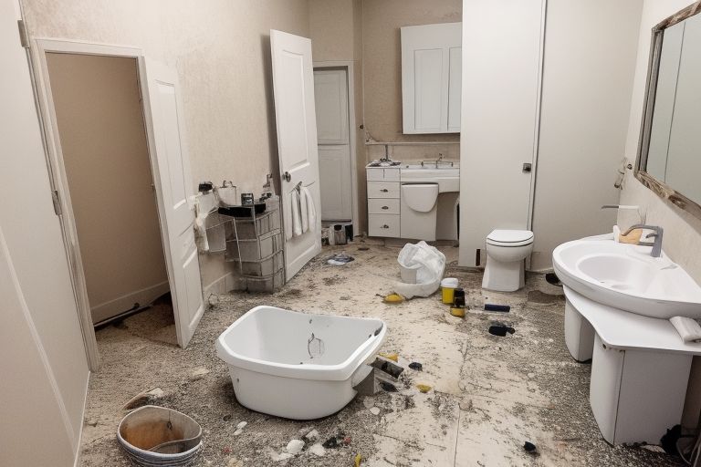 et bilde av et bad som krever oppussing, puss opp bad