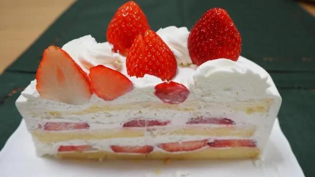 Christmas cake which is eaten on Christimas in December in Japan