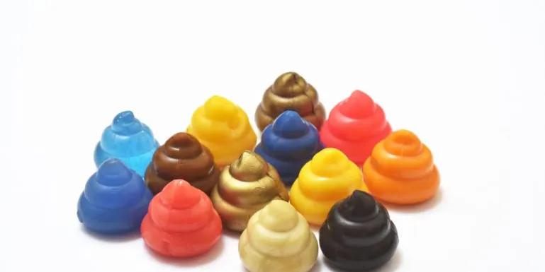 multiple colors of poop