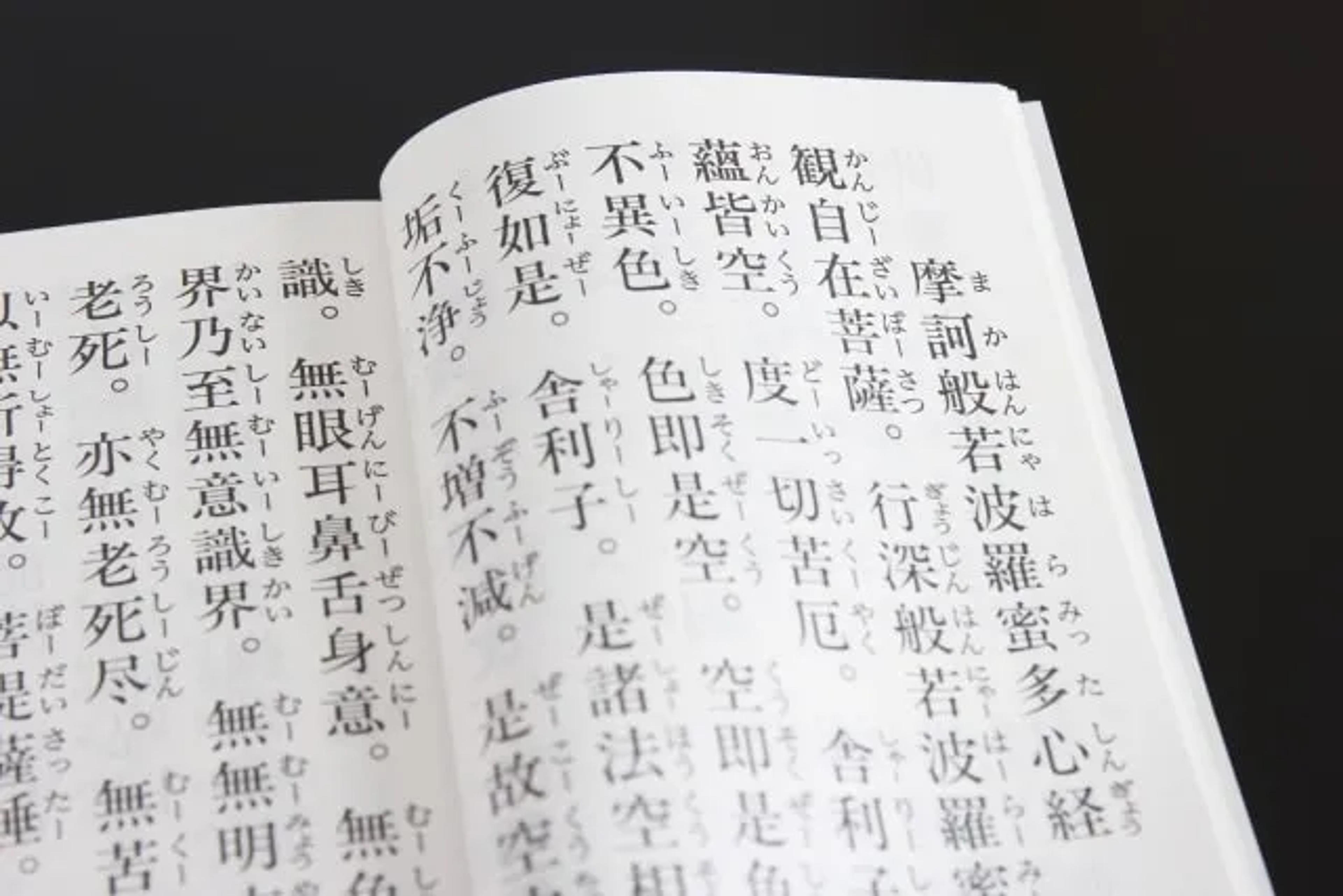 Page of Kanji with Kanji Reading