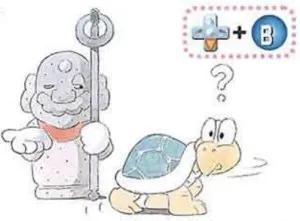 Goomba walk by Jizo from the Nintendo game Super Mario Bors. 3