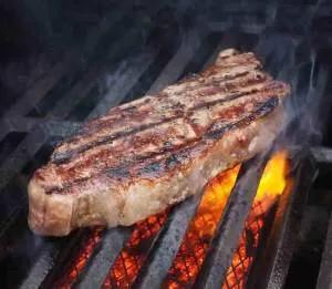 steak on the grill