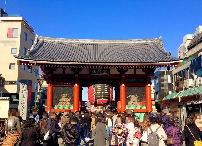 New Year day at Asakusa in Japan