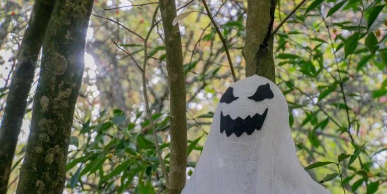 ghost decoration outside
