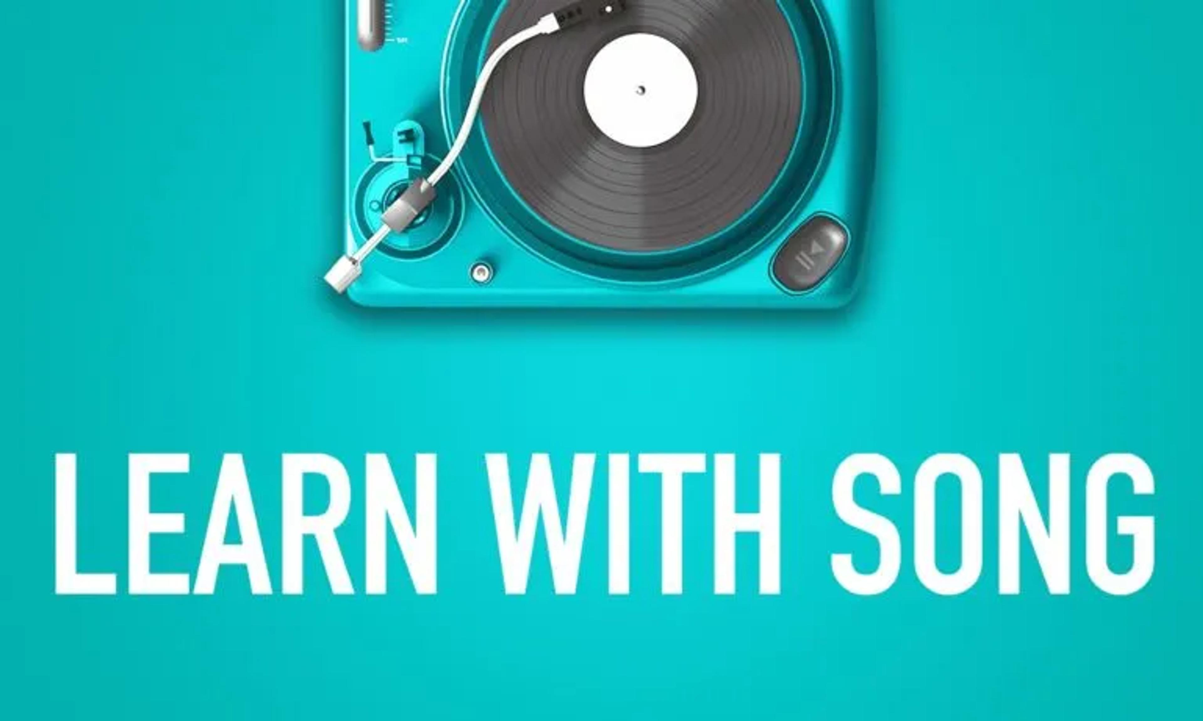 image says learn with song
