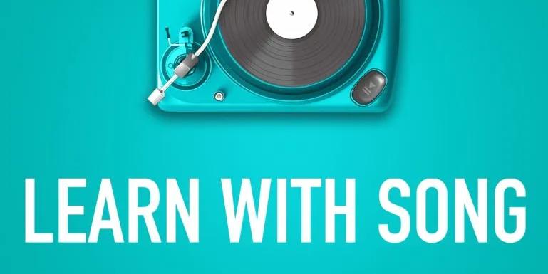 image says learn with song