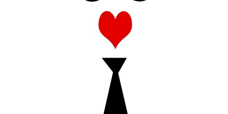 Image of mustasch heart and tie representing dad