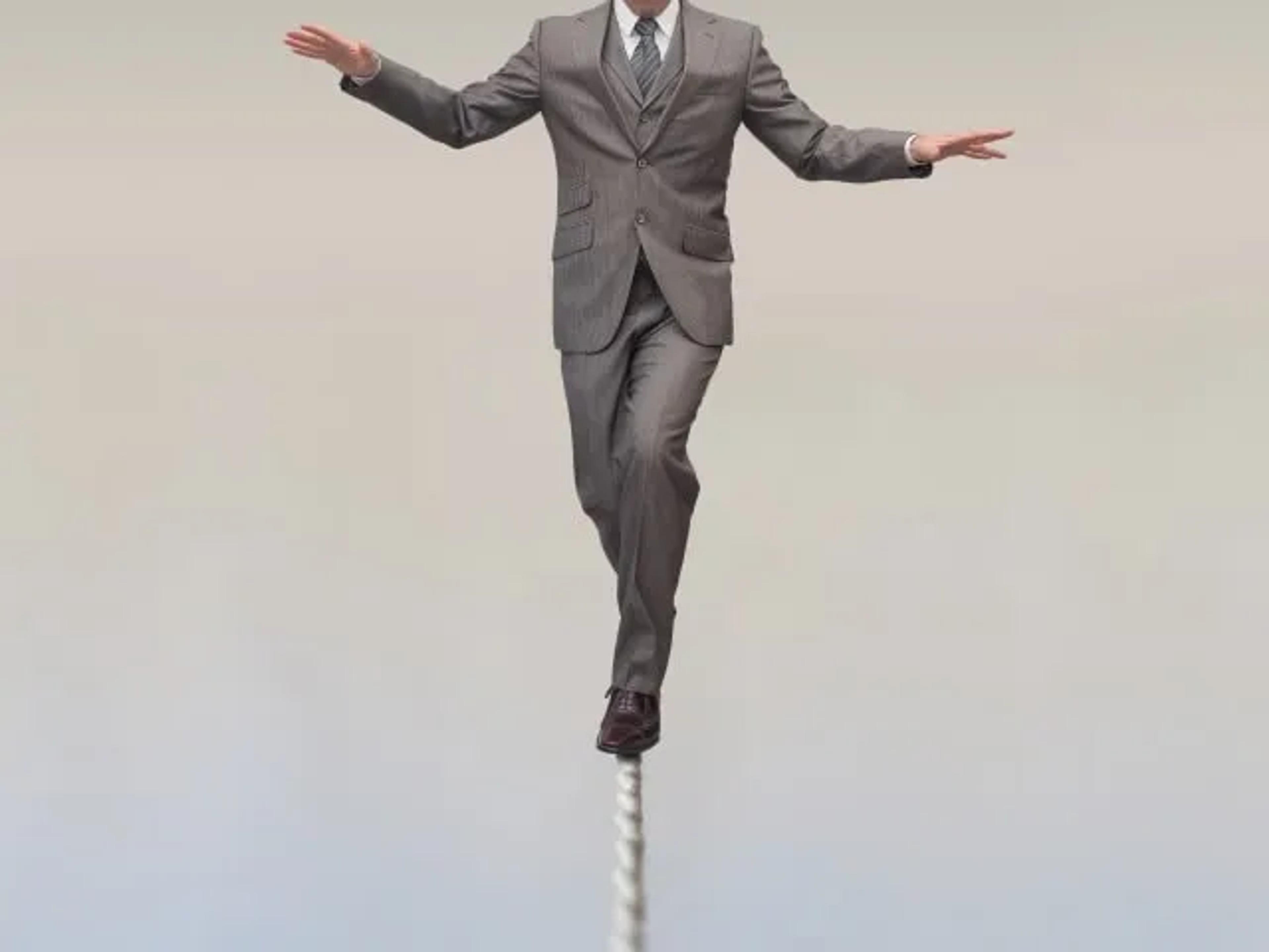 dangerous tight rope walk