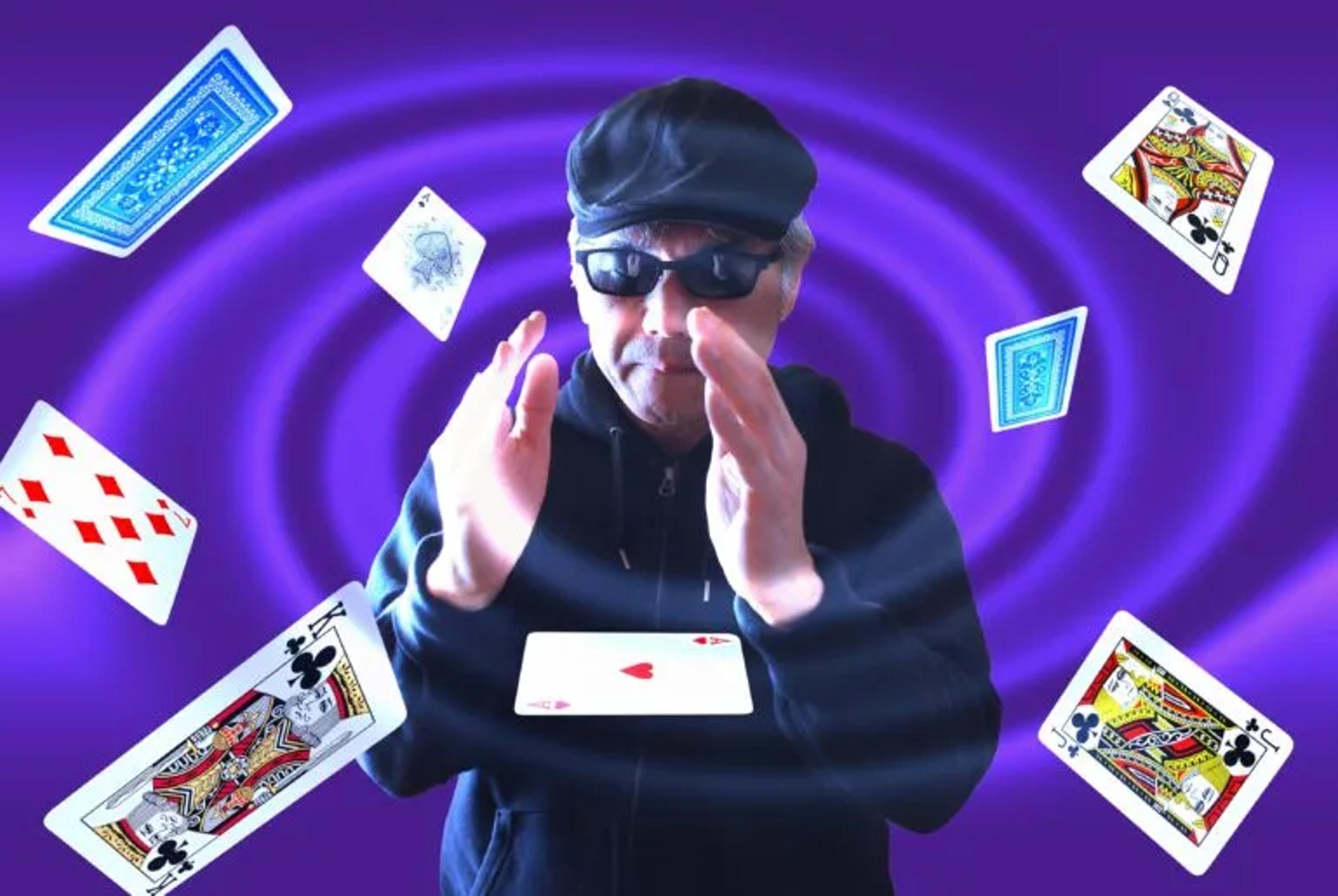 Image of a Japanese man doing magic