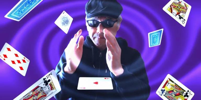 Image of a Japanese man doing magic