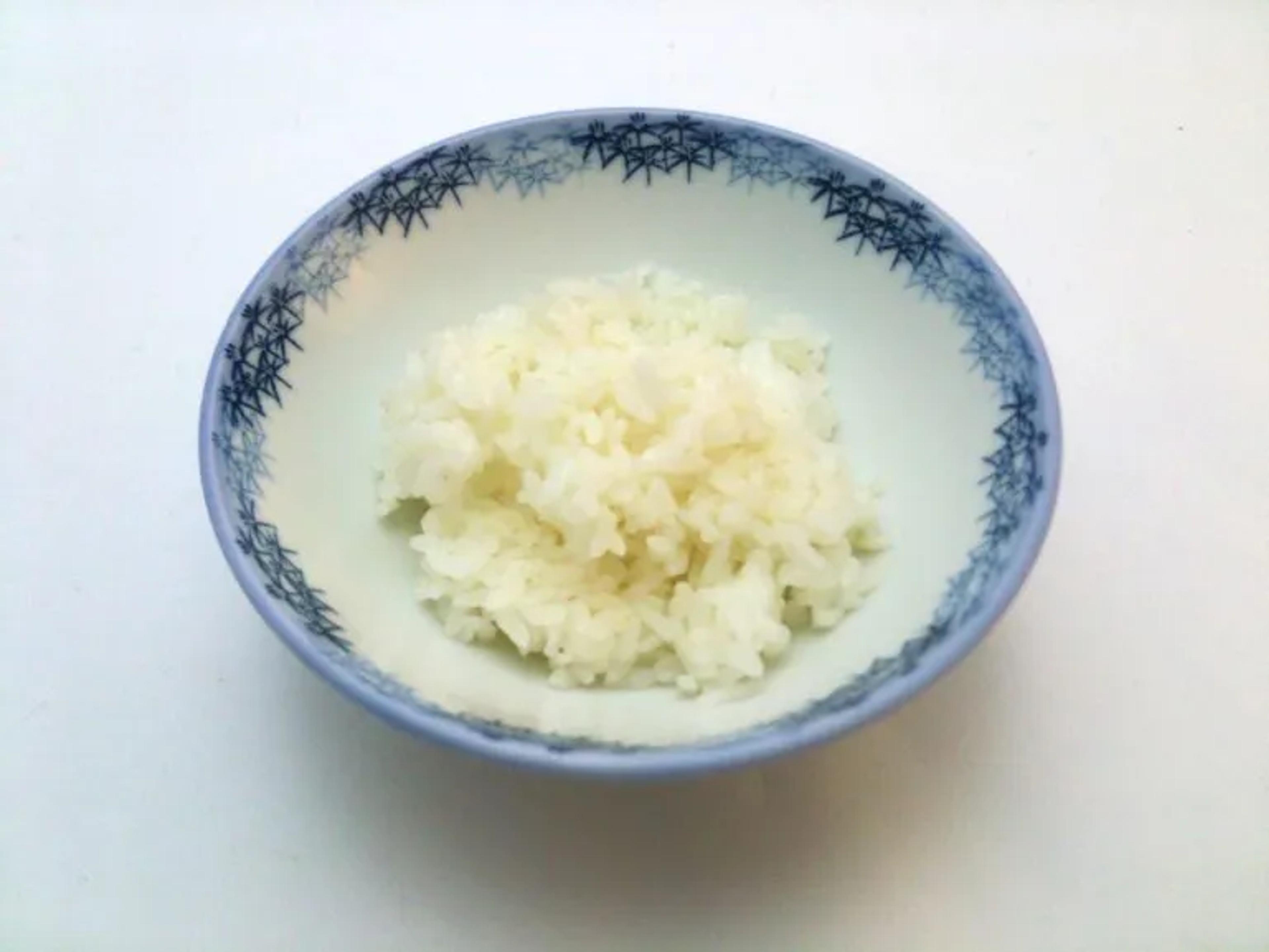 image of bowel of just a small amount of rice