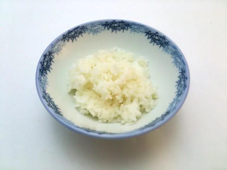 image of bowel of just a small amount of rice