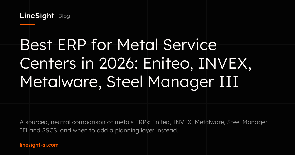 Best ERP for Metal Service Centers in 2026: Eniteo, INVEX, Metalware, Steel Manager III