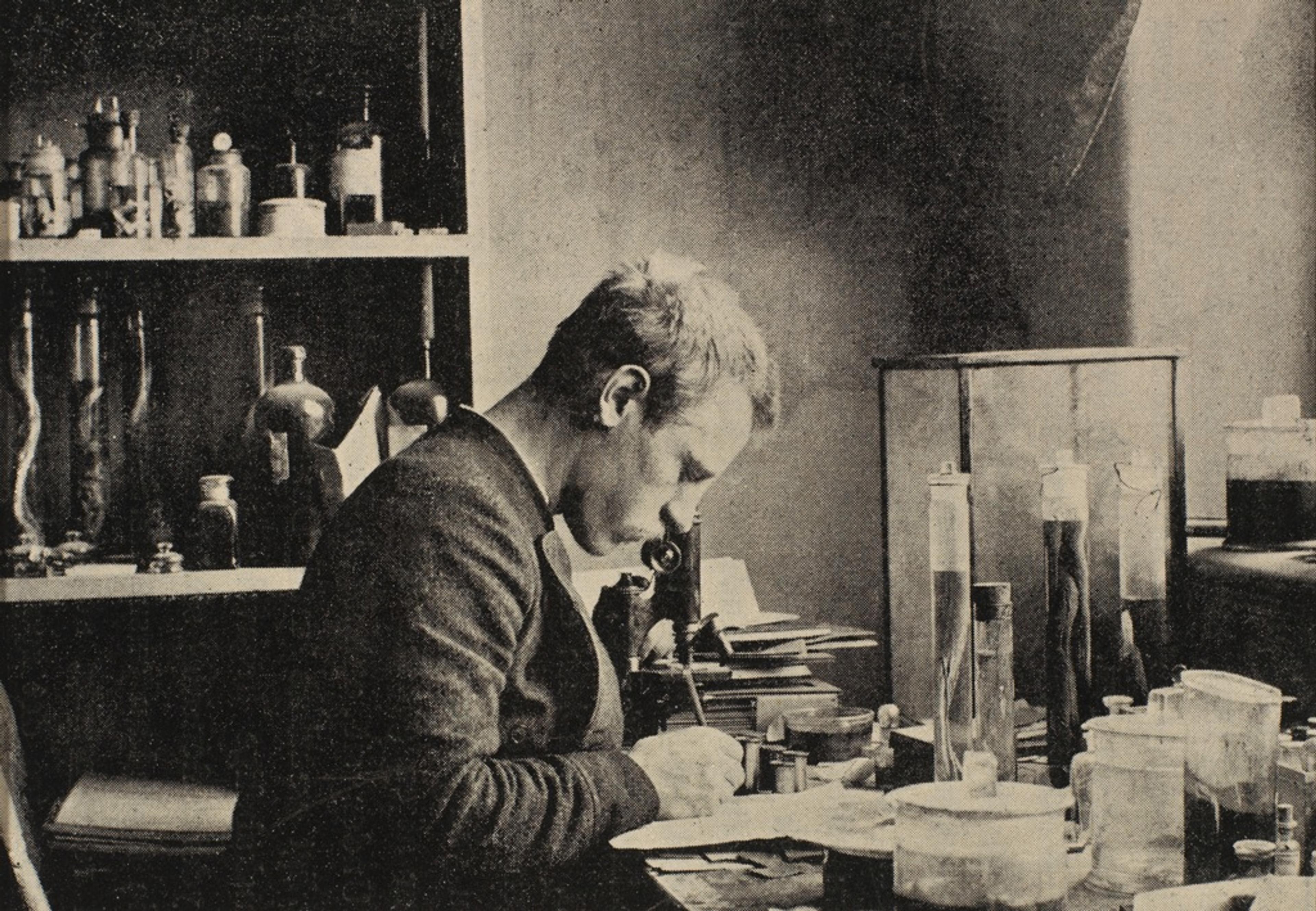 Fridtjof Nansen i sit arbeidsrum paa museet