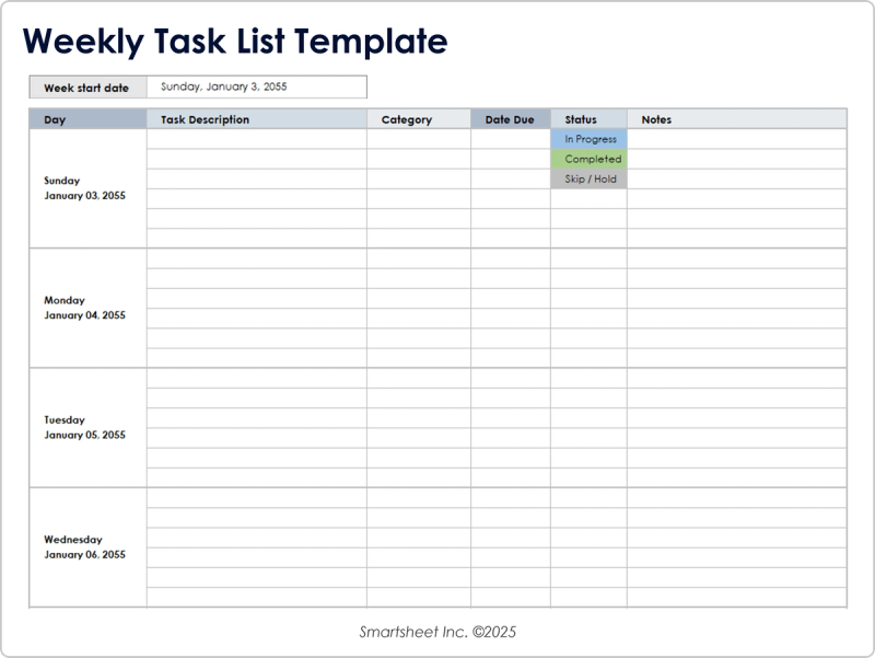 Sample job application tracking spreadsheet