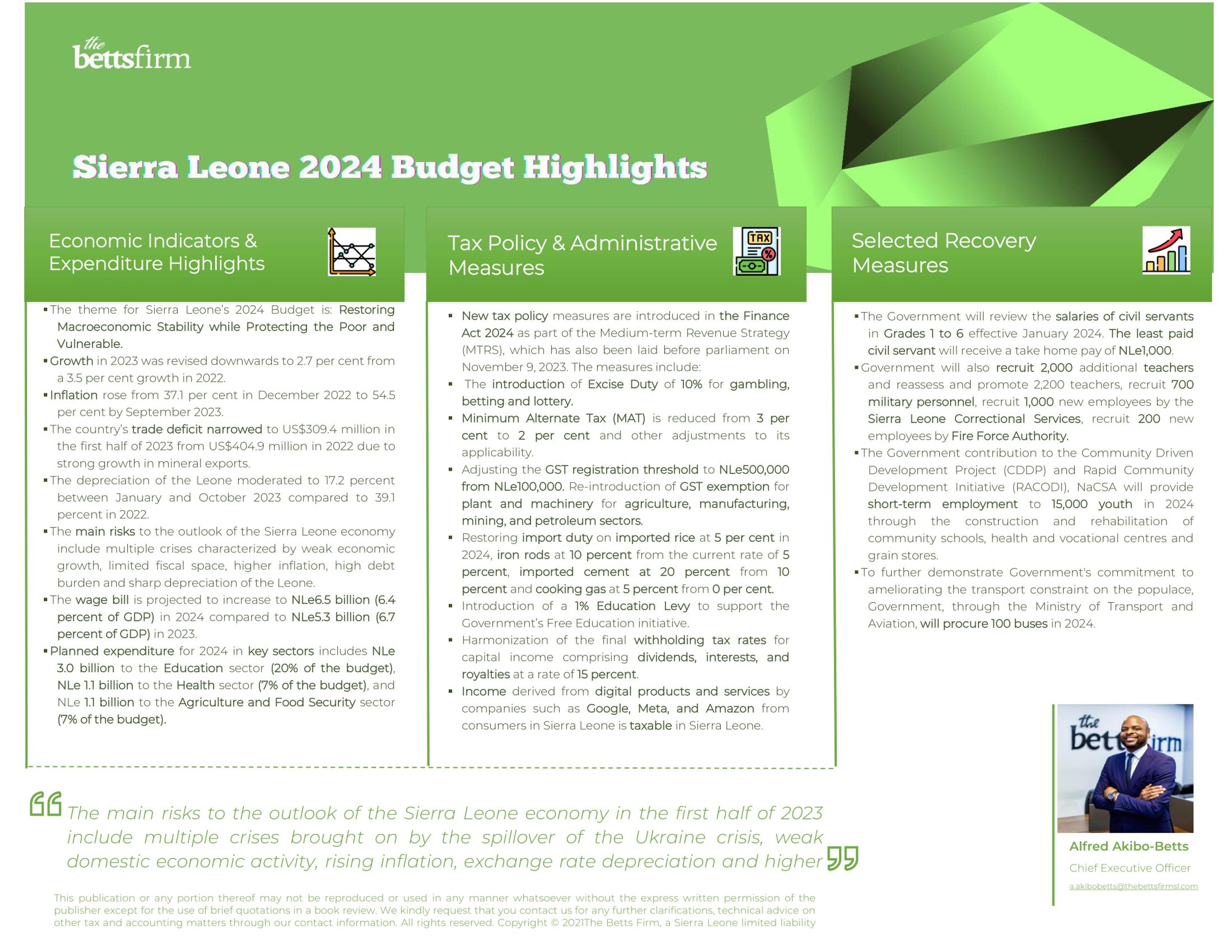 The Betts Firm Budget 2024 Highlights