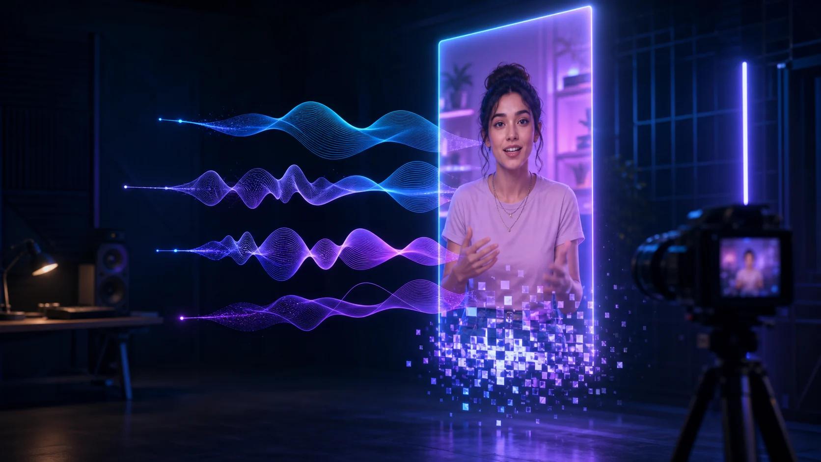 Clean vertical video master separated into audio, native captions, and burned-in text layers