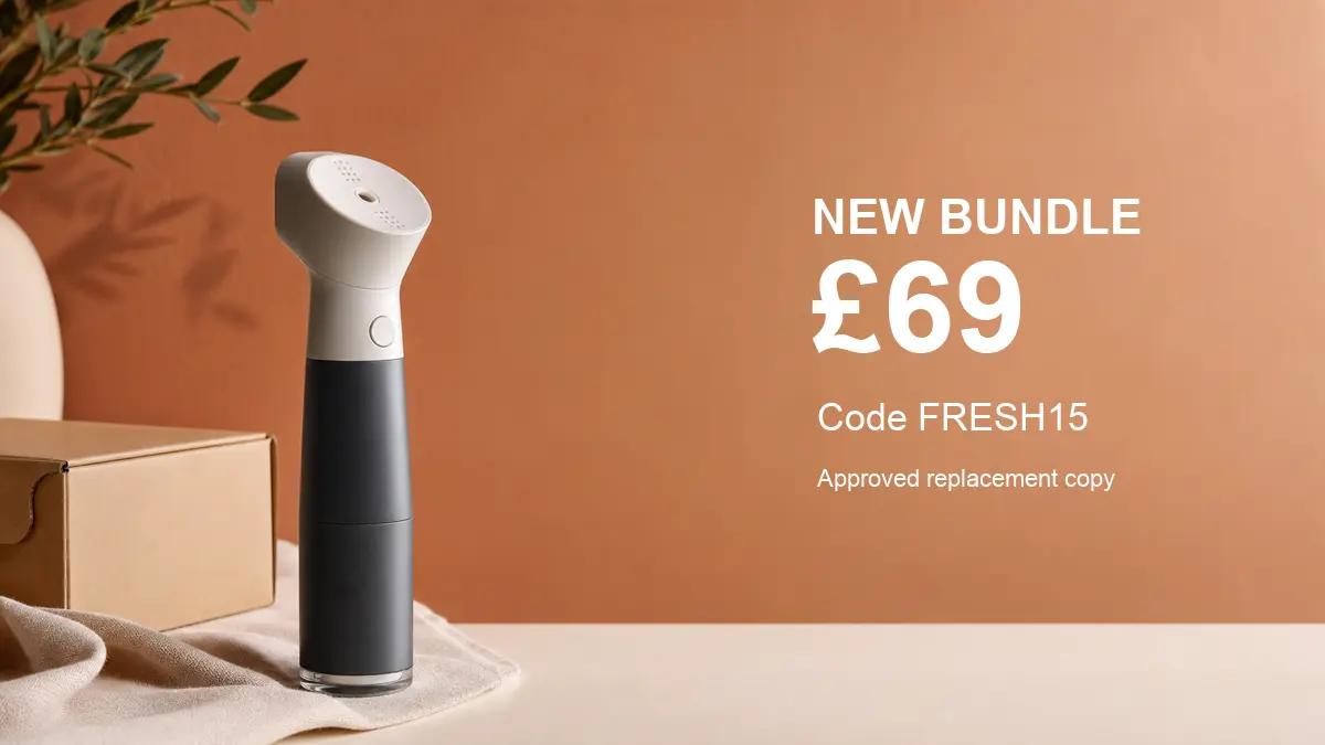 Fictional video ad with an approved replacement bundle price and promo code