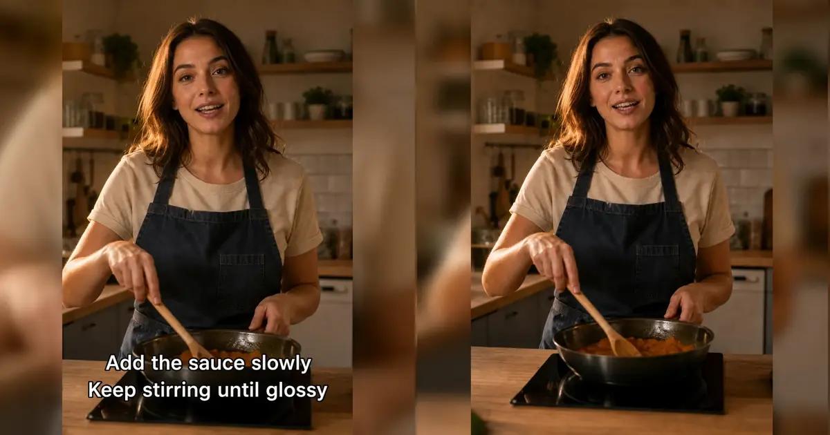 Before and after video text removal showing hardcoded subtitles cleaned with AI inpainting