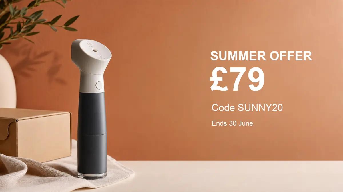 Fictional finished ecommerce video ad with an expired summer offer and promo code