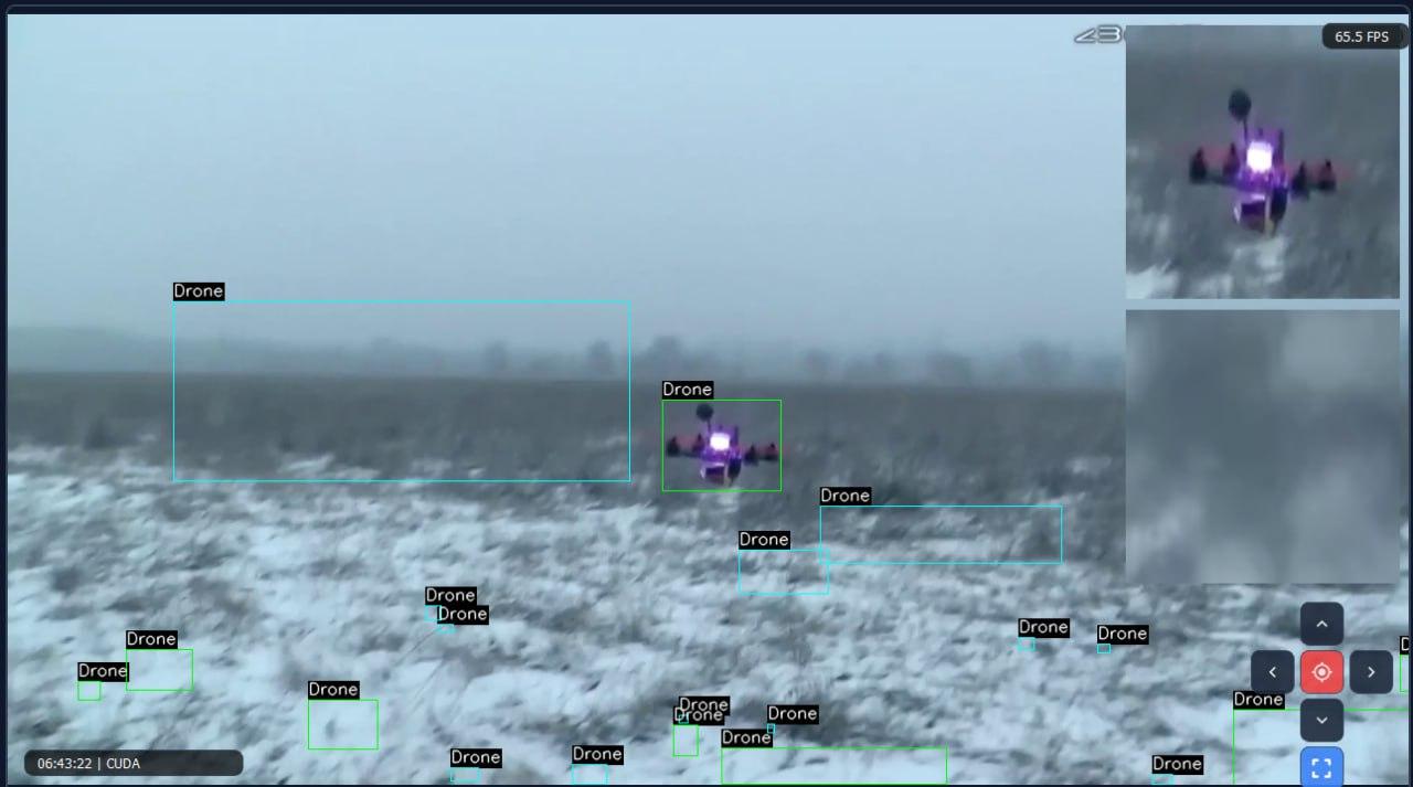 AI-powered drone surveillance demonstrating modern computer vision and real-time drone detection technology.