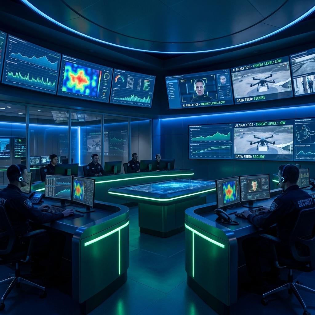 Artificial intelligence surveillance operations center.