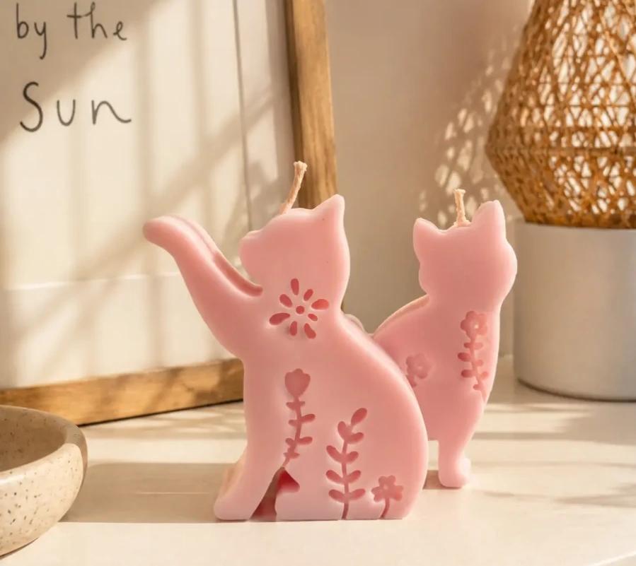 Vela Escultura Gatitos