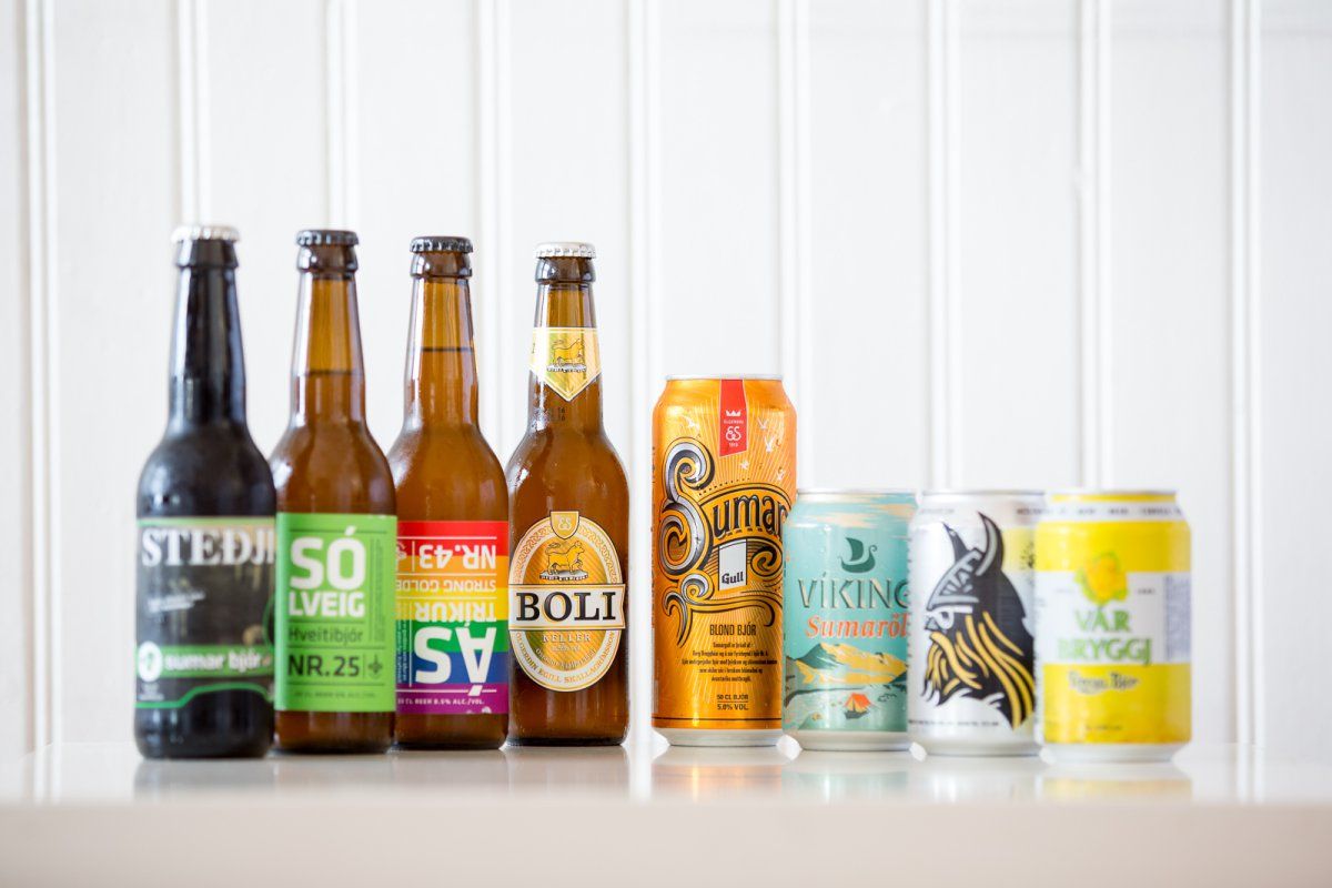 A selection of Icelandic seasonal “summer” beers.
