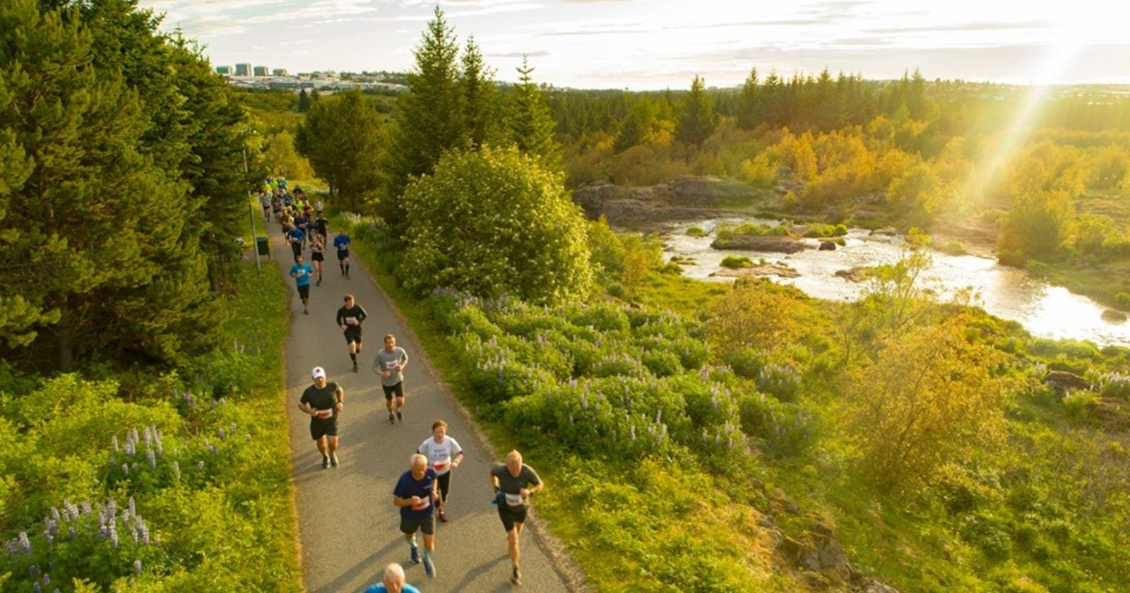 Runners in the midnight run