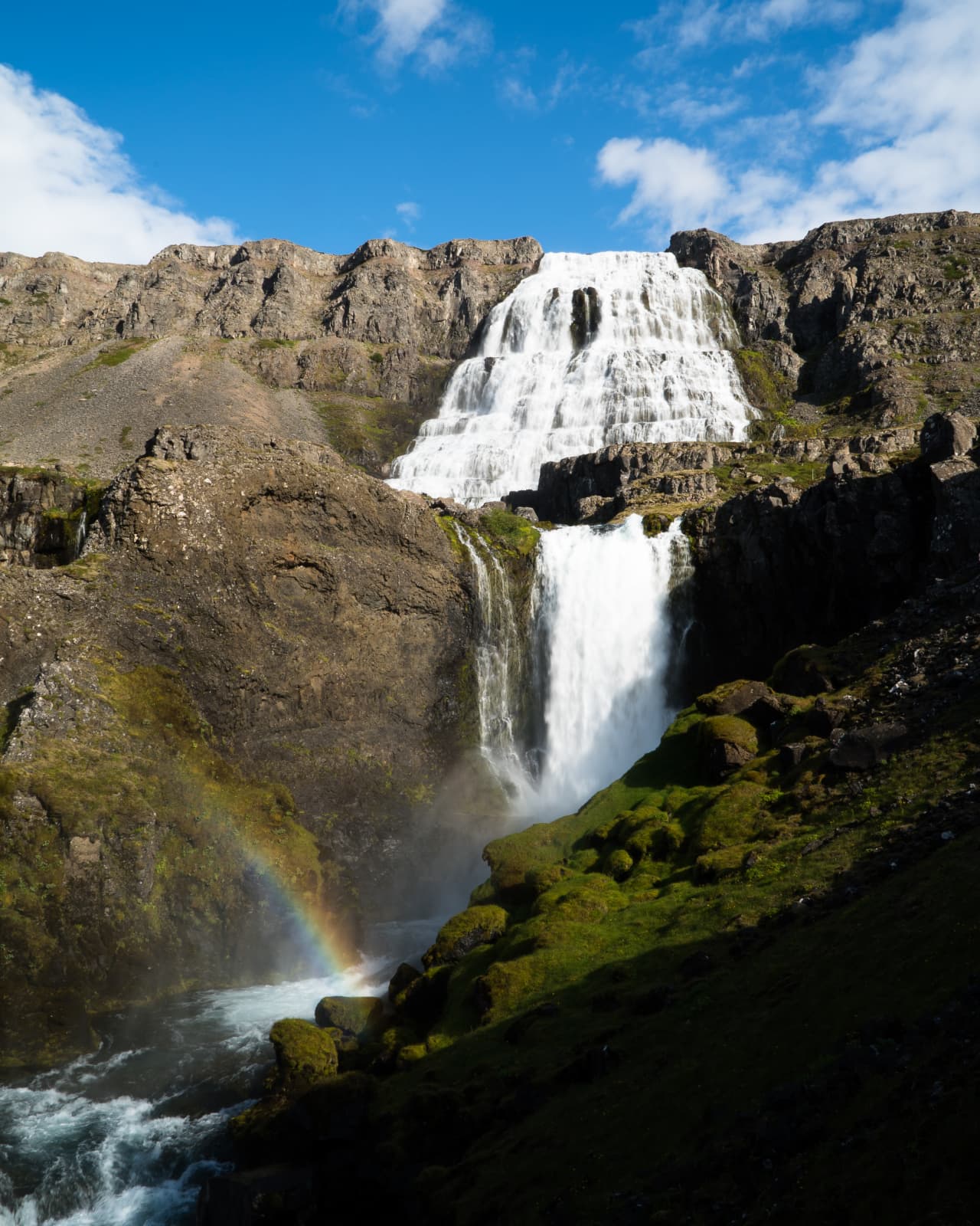 Dynjandi waterfall, Westfjords. Best of Iceland in Summer
