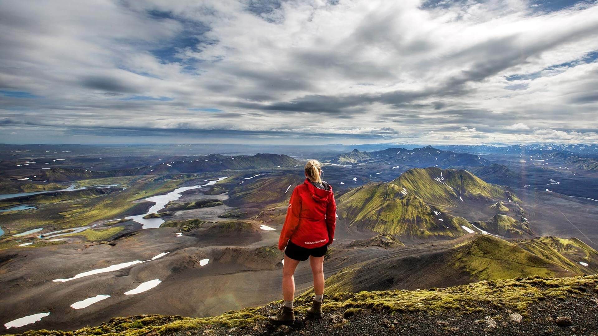 Hiker exploring Iceland in June