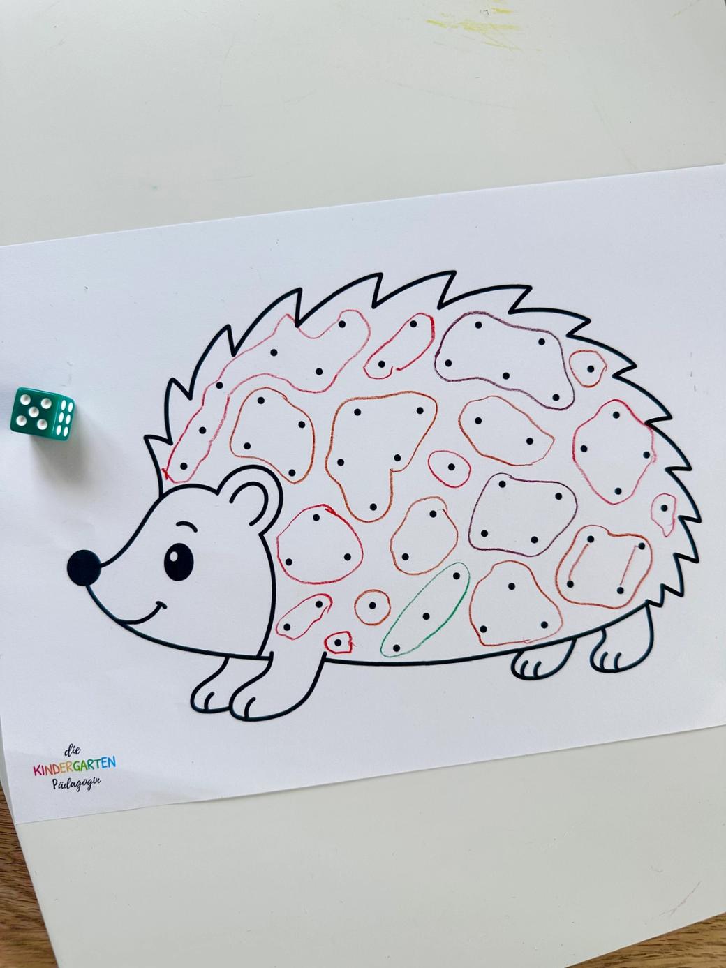 Würfel-Igel gespielt