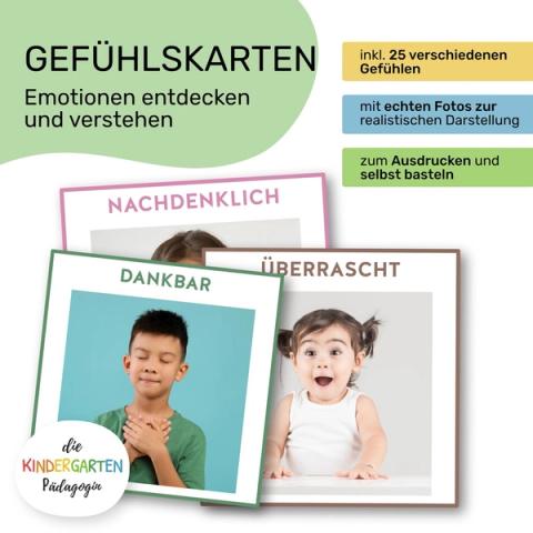 Gefühlskarten für Kinder