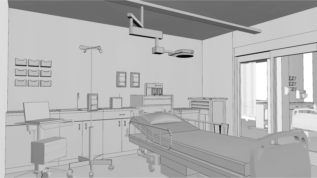 Hospital 3D scene