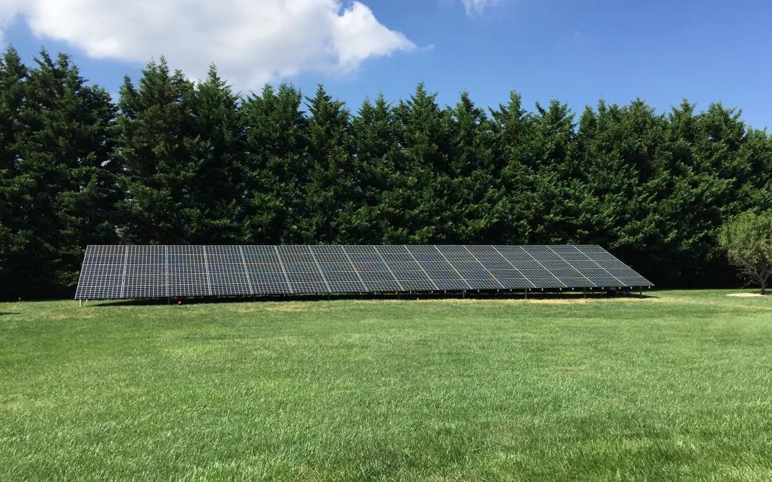 Residential ground mount solar system in Milton, DE, project photograph 1 of 5