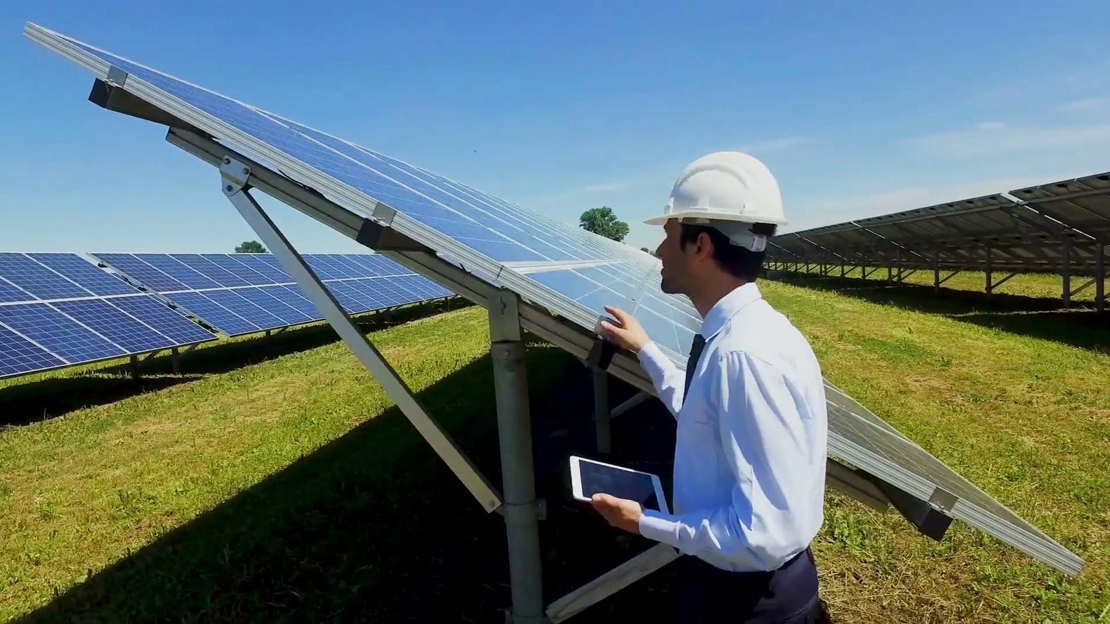 Commercial solar installation