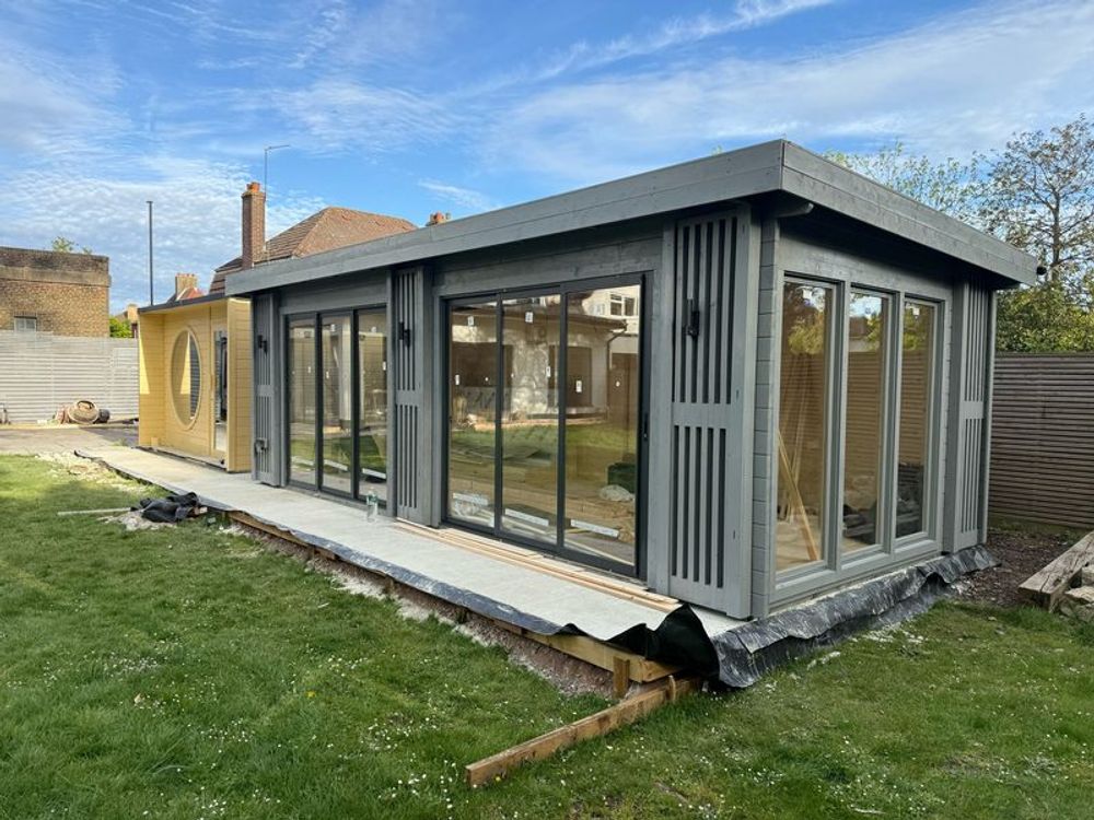 Cladding going on — Garden Gym & Sauna by TrustBuilt Projects