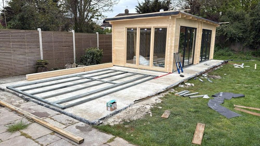 Foundation and early frame — Garden Gym & Sauna by TrustBuilt Projects