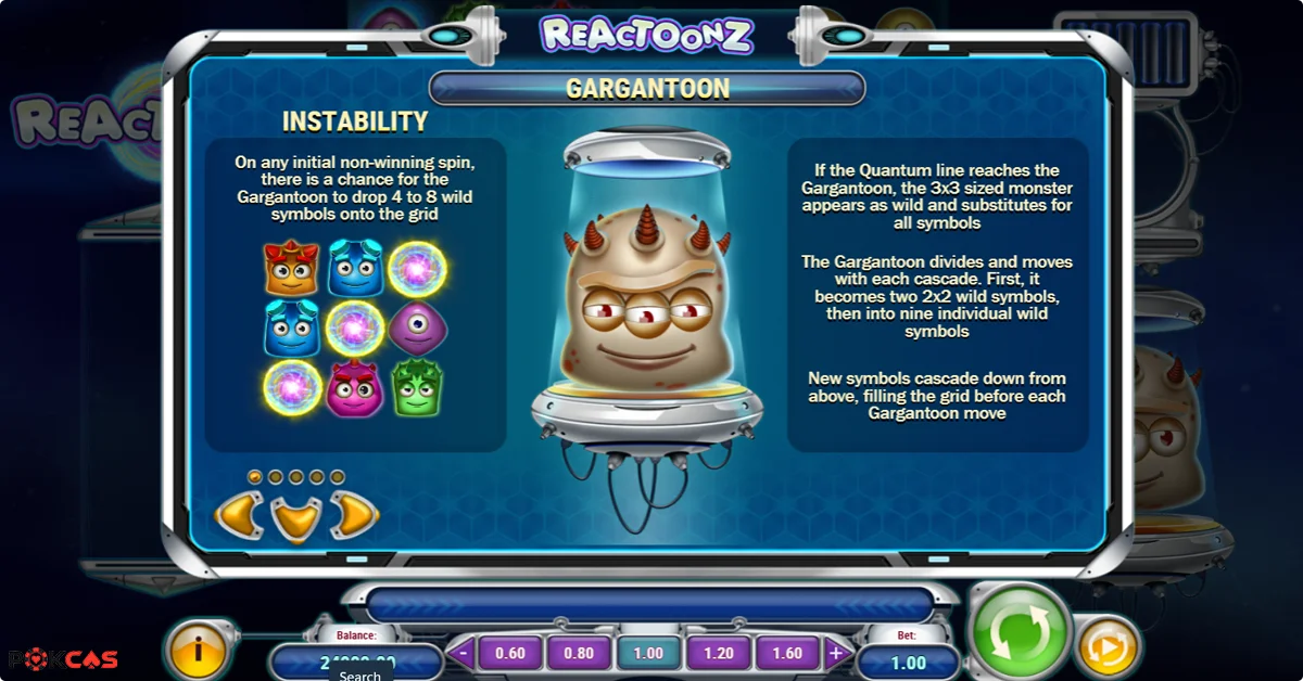 Reactoonz Features and Bonus Features