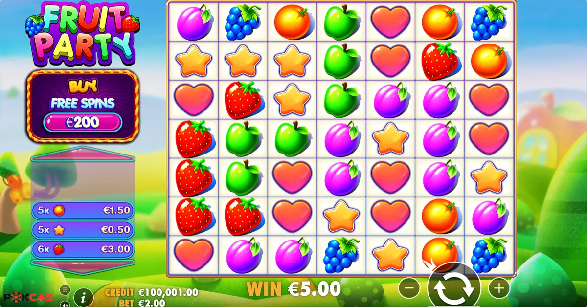 Fruit Party Features and Bonus Features