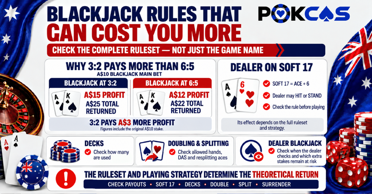 Blackjack rules to watch out for