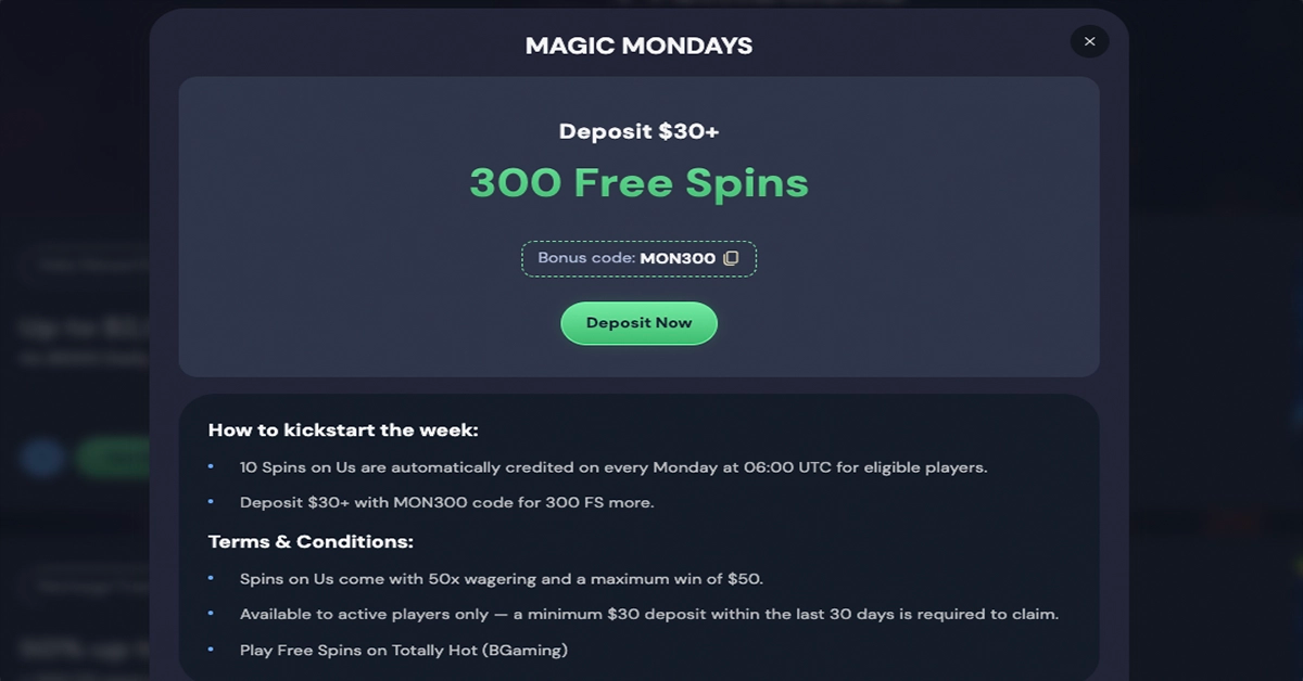 LuckyWins No Deposit Free Spins