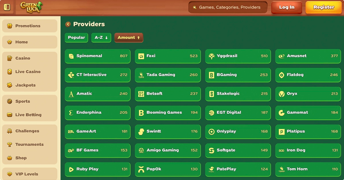 Greenluck Software Casino Game Providers