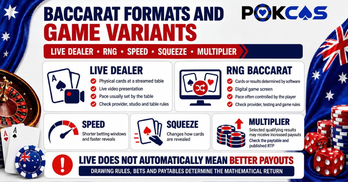 Live Dealer, RNG And Other Baccarat Games