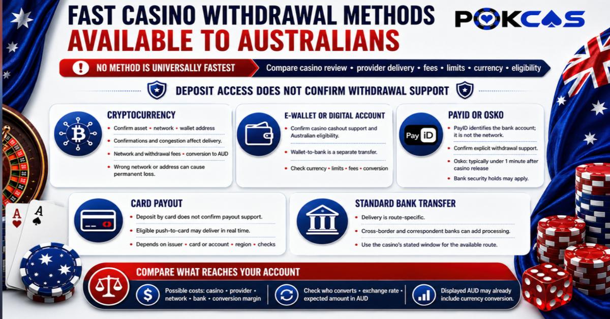 Fast Withdrawal Methods Available To Australians