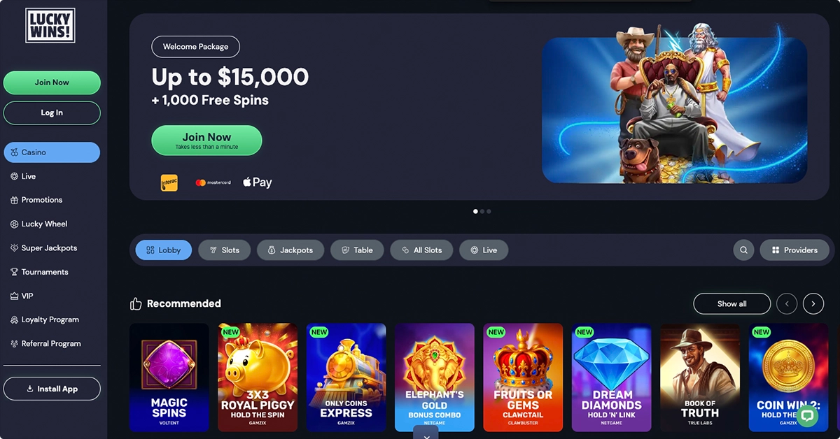 Exploring the LuckyWins Casino Experience