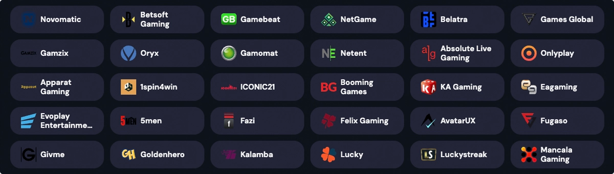 LuckyWins Software Providers