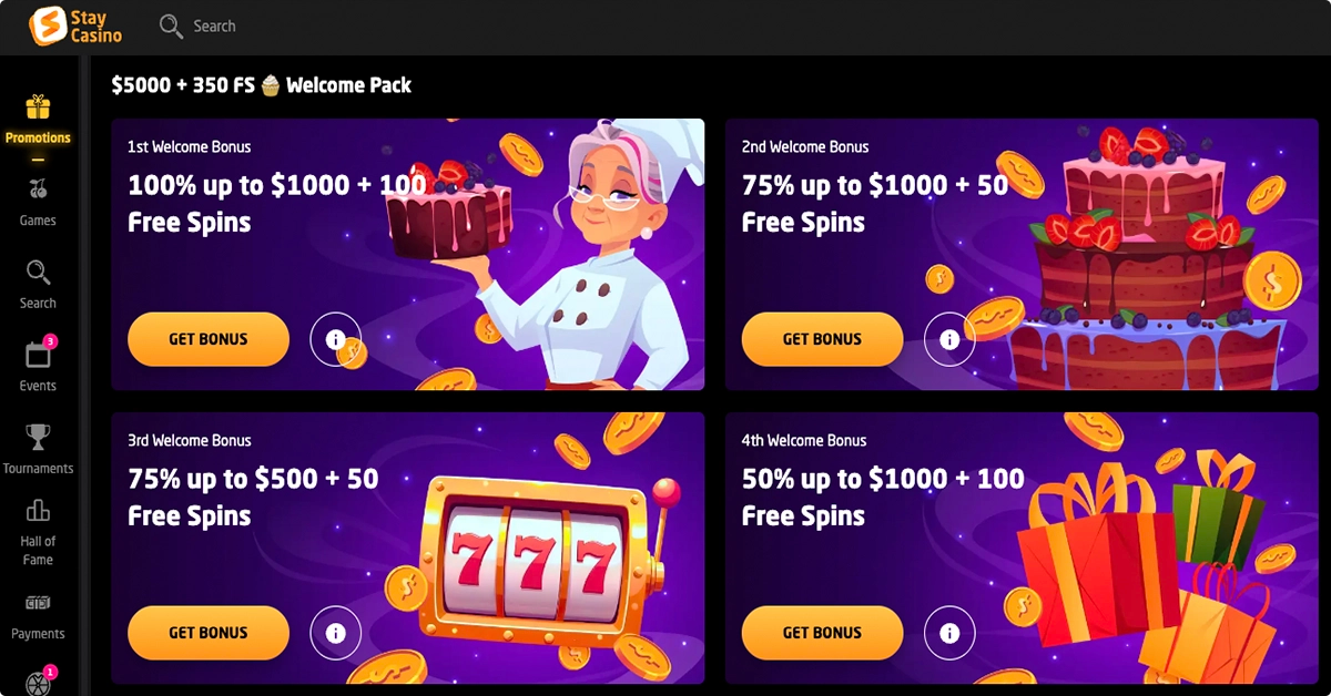 StayCasino Bonuses and Promo Codes