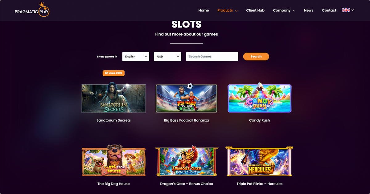 Latest Pragmatic Play slot releases